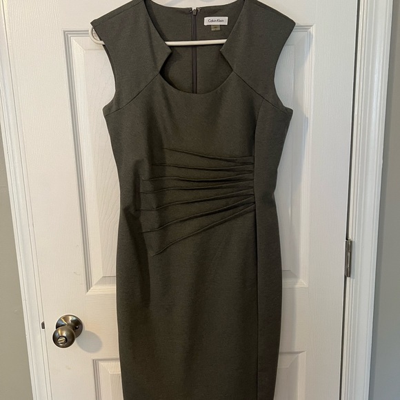 Calvin Klein Grey Pencil Dress - Picture 1 of 3